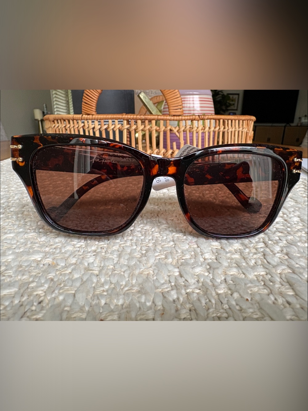 Free People Tortoiseshell Sunglasses with Brown Lenses